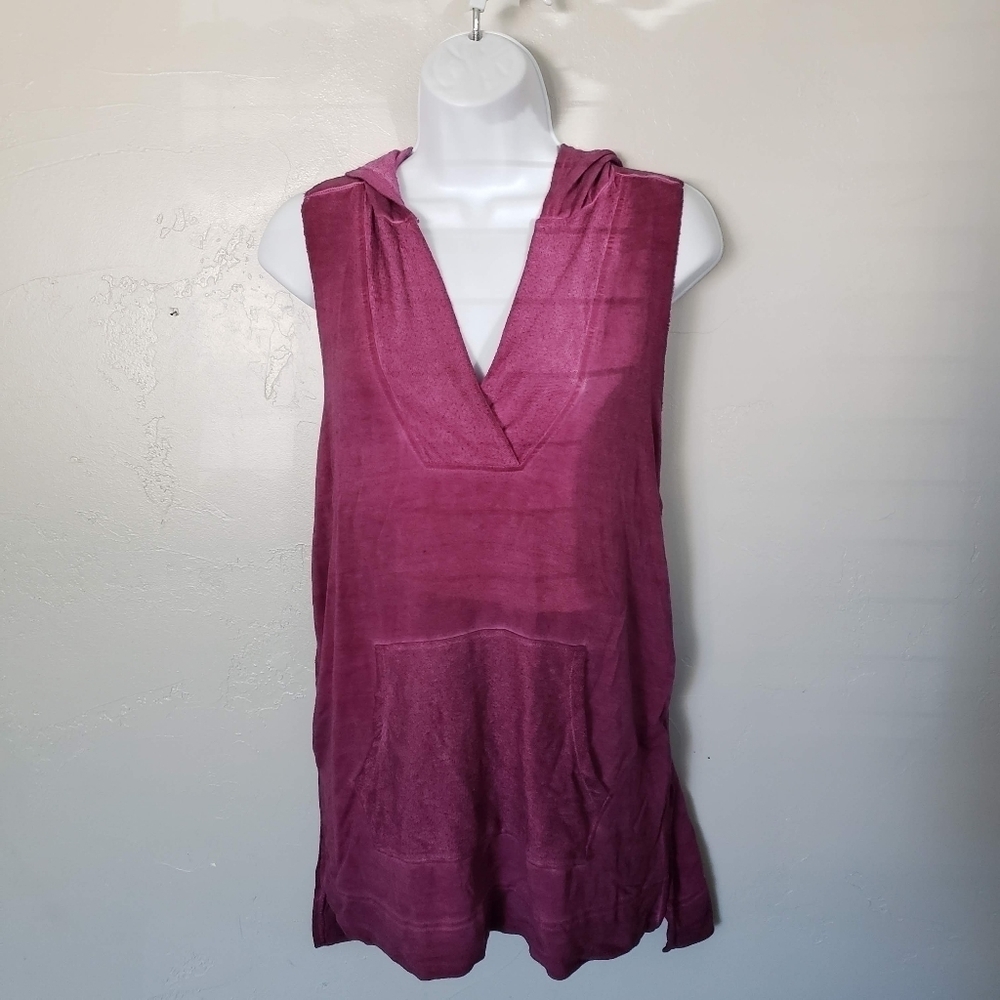 Maurices NWOT Small Purple Hoodie Tank Top Muscle Tee Shirt Sleeveless